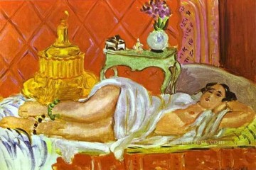  Odalisca Pintura - Armonía odalisca en rojo 1926 fauvista
